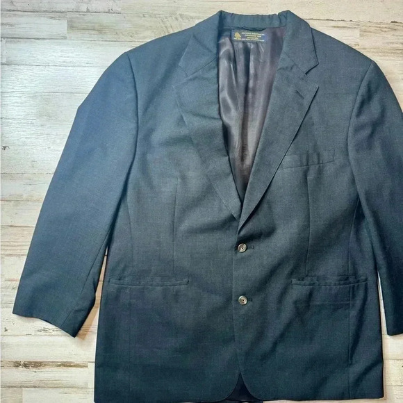 BROOKS BROTHERS 100% Wool Blazer Sz 45 - Picture 2 of 16